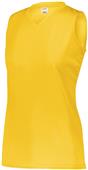 Augusta Ladies Girls Attain Wicking Sleeveless Jersey GOLD Primary