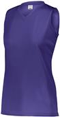Augusta Ladies Girls Attain Wicking Sleeveless Jersey PURPLE Primary
