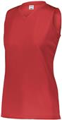 Augusta Ladies Girls Attain Wicking Sleeveless Jersey RED Primary