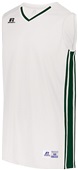 Russell Adult Youth Legacy Basketball Jerseys WHITE/DARK GREEN Primary