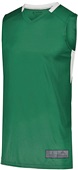 Augusta Adult Youth Step-Back Basketball Jerseys DARK GREEN/WHITE Primary