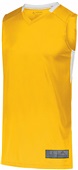 Augusta Adult Youth Step-Back Basketball Jerseys GOLD/WHITE Primary