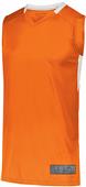 Augusta Adult Youth Step-Back Basketball Jerseys ORANGE/WHITE Primary
