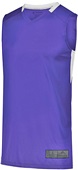Augusta Adult Youth Step-Back Basketball Jerseys PURPLE/WHITE Primary