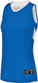 Holloway Ladies Dual-Side Rev Basketball Jersey Outside: ROYAL/WHITE, Inside: WHITE/ROYAL Primary