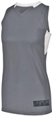 Augusta Ladies Step-Back Basketball Jersey GRAPHITE/WHITE Primary