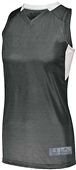 Augusta Ladies Step-Back Basketball Jersey BLACK/WHITE Primary