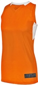Augusta Ladies Step-Back Basketball Jersey ORANGE/WHITE Primary