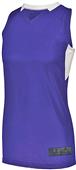 Augusta Ladies Step-Back Basketball Jersey PURPLE/WHITE Primary