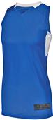 Augusta Ladies Step-Back Basketball Jersey ROYAL/WHITE Primary