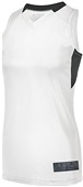 Augusta Ladies Step-Back Basketball Jersey WHITE/BLACK Primary
