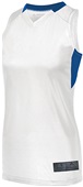Augusta Ladies Step-Back Basketball Jersey WHITE/ROYAL Primary