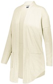 Womens Heathered French Terry Cardigan (Athletic,Black,Birch)