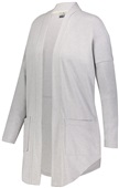 Womens Heathered French Terry Cardigan (Athletic,Black,Birch)