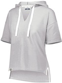 Womens Heather Short Sleeve Hoodie (Athletic,Black,Rose,Navy,Royal,Red,Storm,Birch) ATHLETIC HEATHER Primary