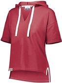 Womens Heather Short Sleeve Hoodie (Athletic,Black,Rose,Navy,Royal,Red,Storm,Birch)