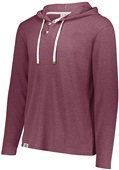 Adult Side Seam Pockets, Brass Colored Accents Hoodie MAROON HEATHER Primary