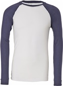 Bella+Canvas Mens Jersey Baseball T-Shirt WHITE / NAVY Primary