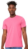 Bella+Canvas Unisex Heather CVC Short Sleeve Tee 3001CVC HEATHER CHARITY PINK Primary