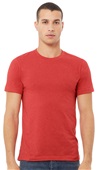 Bella+Canvas Unisex Heather CVC Short Sleeve Tee 3001CVC HEATHER RED Primary