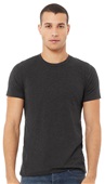 Bella+Canvas Unisex Heather CVC Short Sleeve Tee 3001CVC DARK GREY HEATHER Primary