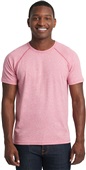 Next Level Mens Mock Twist Raglan T-Shirt TECH PINK Primary
