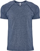 Next Level Mens Mock Twist Raglan T-Shirt INDIGO Primary