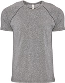 Next Level Mens Mock Twist Raglan T-Shirt HEATHER GRAY Primary