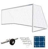Soccer Goal - Classic Official Square Goal Package (8 ft.H x 24 ft.W x 4 ft.B x 10 ft.D) - NFHS, NCA