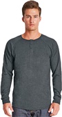 Next Level Mens Triblend Long-Sleeve Henley VINTAGE BLACK Primary