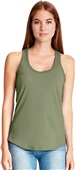Next Level Ladies Gathered Racerback Tank MILITARY GREEN Primary