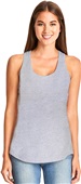 Next Level Ladies Gathered Racerback Tank HEATHER GRAY Primary