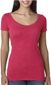 Next Level Ladies Triblend Scoop VINTAGE SHOCKING PINK Primary