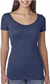 Next Level Ladies Triblend Scoop VINTAGE NAVY Primary
