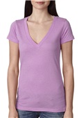 Next Level Ladies Triblend Deep V-Neck VINTAGE LILAC Primary