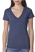 Next Level Ladies Triblend Deep V-Neck VINTAGE NAVY Primary