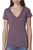Next Level Ladies Triblend Deep V-Neck VINTAGE PURPLE Primary