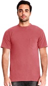 Next Level Mens Inspired Dye Crew with Pocket SMOKED PAPRIKA Primary