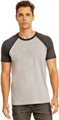 Next Level Unisex Raglan Short-Sleeve T-Shirt BLACK/HEATHER GRAY Primary