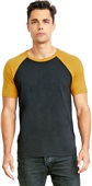 Next Level Unisex Raglan Short-Sleeve T-Shirt ANTIQUE GOLD/BLACK Primary