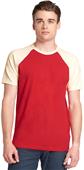 Next Level Unisex Raglan Short-Sleeve T-Shirt NATURAL/RED Primary