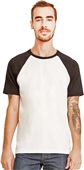 Next Level Unisex Raglan Short-Sleeve T-Shirt BLACK/WHITE Primary
