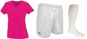 Womens Girls Wicking Tee, Shorts & Socks Kit Womens Girls Wicking Tee, Shorts & Socks Kit