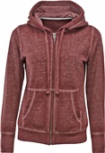 Baw Ladies Burnout Full-Zip Jacket VINTAGE MAROON Primary