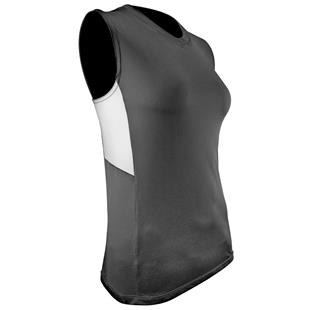 Champro Sports Ace Sleeveless Jersey - Adult Large - Grey / Black Pin