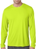 Hanes Adult Cool Dri FreshIQ LS T-Shirt SAFETY GREEN Primary