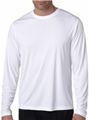 Hanes Adult Cool Dri FreshIQ LS T-Shirt WHITE Primary