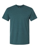 Hanes Unisex/Youth Ringspun Cotton Nano-T T-Shirt JADE PINE HEATHR Primary
