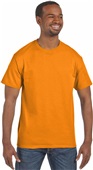 Hanes Mens Rib Crewneck Authentic-T T-Shirt 5250T SAFETY ORANGE Primary