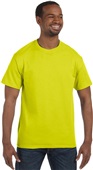Hanes Mens Rib Crewneck Authentic-T T-Shirt 5250T SAFETY GREEN Primary